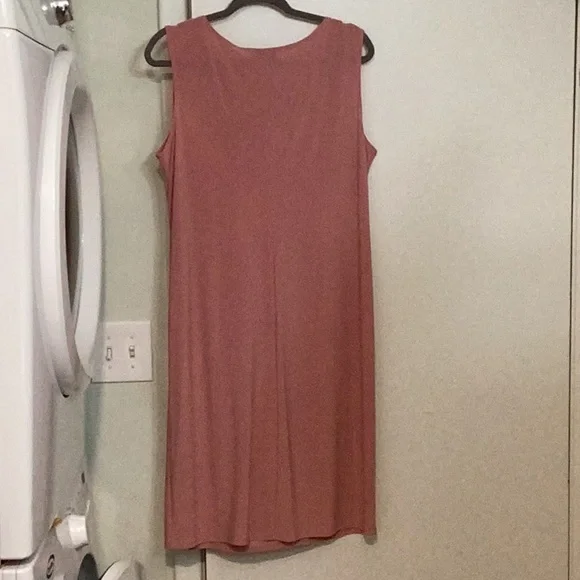 R&M Richards Sleeveless Floral Jacket Dress With Detachable Necklace, Pink, 12. - Picture 6 of 10